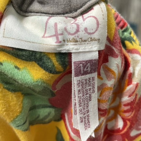 Matilda Jane Gray White Yellow Floral Stardust Overalls - Picture 7 of 8